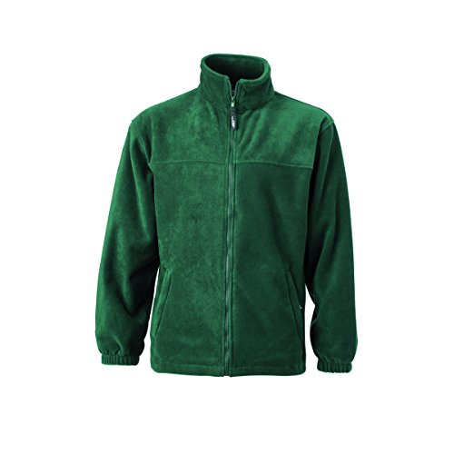 Fleece Jacke - Farbe: Dark Green - Größe: XL von James & Nicholson