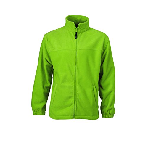 Fleece Jacke - Farbe: Lime Green - Größe: 3XL von James & Nicholson