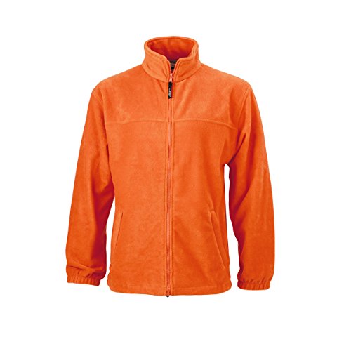 Fleece Jacke - Farbe: Orange - Größe: XL von James & Nicholson