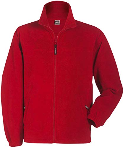 Fleece Jacke - Farbe: Red - Größe: S von James & Nicholson