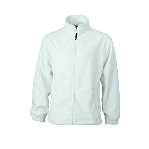 Fleece Jacke - Farbe: White - Größe: L von James & Nicholson