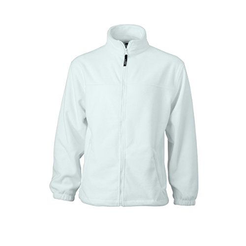 Fleece Jacke - Farbe: White - Größe: M von James & Nicholson