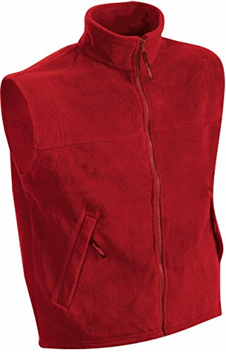 Fleece Weste - Farbe: Red - Größe: XL von James & Nicholson