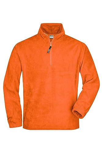 James & Nicholson Fleece Sweat - aus pflegeleichtem Anti-Pilling-Fleece für Damen und Herren | Farbe: orange | Grösse: L von James & Nicholson