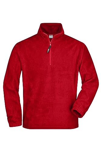 James & Nicholson Fleece Sweat - aus pflegeleichtem Anti-Pilling-Fleece für Damen und Herren | Farbe: red | Grösse: L von James & Nicholson