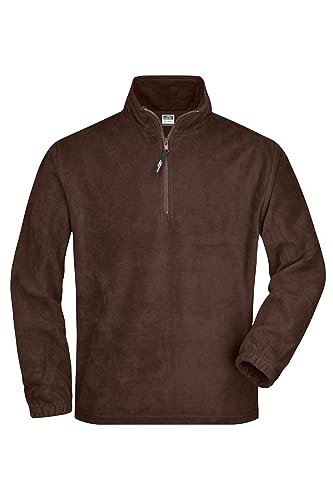 James & Nicholson Fleece Sweat - aus pflegeleichtem Anti-Pilling-Fleece für Damen und Herren | Farbe: Brown | Grösse: L von James & Nicholson