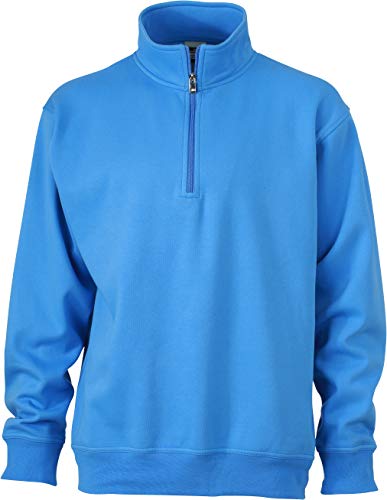 Half Zip Sweater - Farbe: Aqua - Größe: M von James & Nicholson