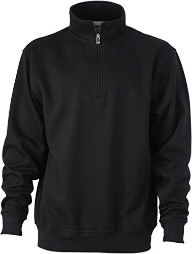 Half Zip Sweater - Farbe: Black - Größe: 3XL von James & Nicholson