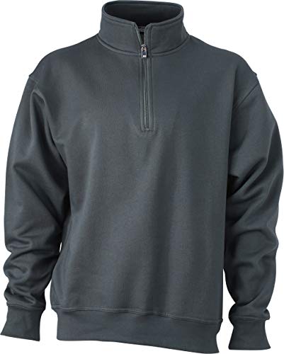 Half Zip Sweater - Farbe: Carbon - Größe: XXL von James & Nicholson