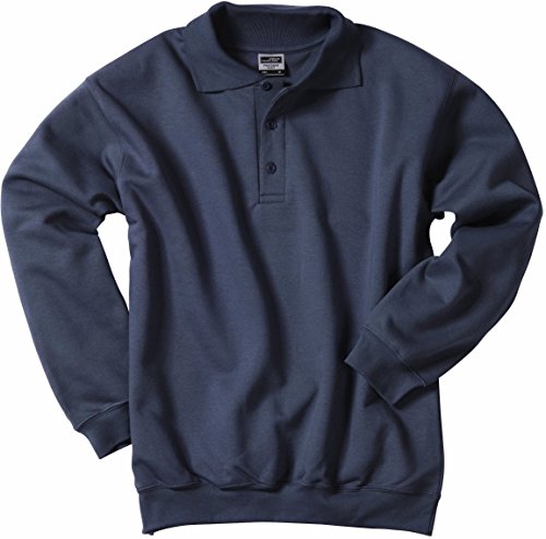 Heavy Polo Sweater - Farbe: Carbon - Größe: XXL von James & Nicholson