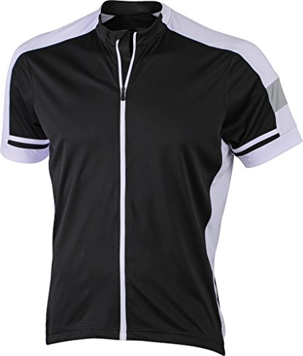 Herren Bike Shirt 1/2 Zip - Neues Modell 2014 black L von James & Nicholson