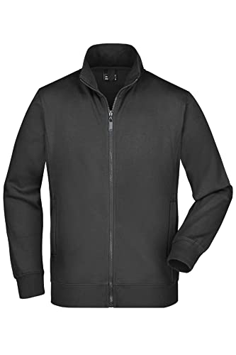 James & Nicholson Sweatjacke - Klassische Sweatjacke mit Stehkragen für Damen und Herren | Farbe: black | Grösse: L von James & Nicholson