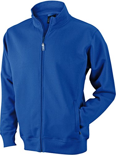 James & Nicholson Sweatjacke - Klassische Sweatjacke mit Stehkragen für Damen und Herren | Farbe: royal | Grösse: M von James & Nicholson