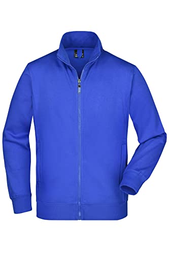 James & Nicholson Sweatjacke - Klassische Sweatjacke mit Stehkragen für Damen und Herren | Farbe: royal | Grösse: XL von James & Nicholson