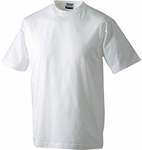 Herren T-Shirt ohne Seitennähte - Farbe: White - Größe: XL von James & Nicholson