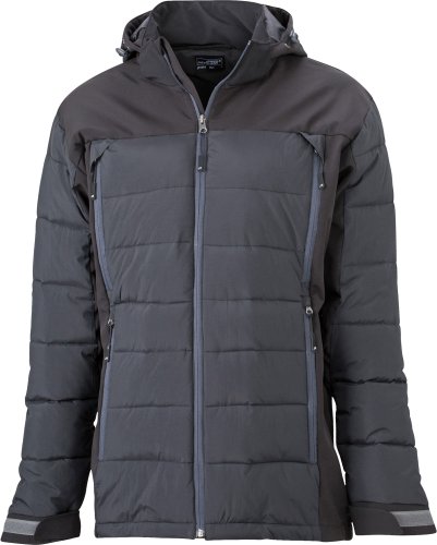 J&N - Damen Outdoor Hybrid-Jacke (JN1049), Schwarz, Gr. M von James & Nicholson