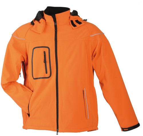 J&N - modische Herren Winter-Softshelljacke (JN1000), Orange, Gr. XL XL,Orange von James & Nicholson