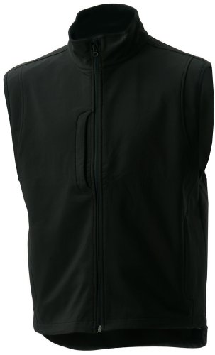 J&N - trendige Herren Softshell-Weste (JN136), Schwarz, Gr. 3XL von James & Nicholson