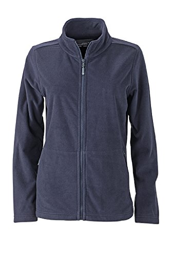 JAMES & NICHOLSON Damen Klassische Fleece-Jacke mit Stehkragen (L, navy) von James & Nicholson