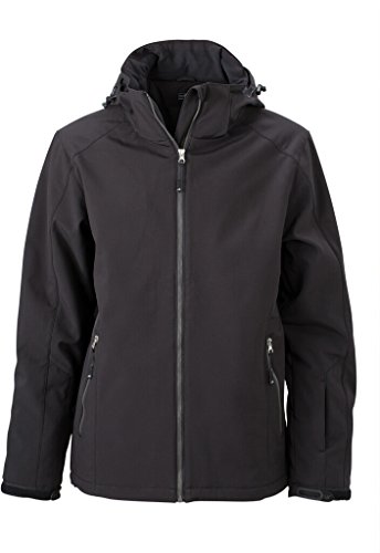 JAMES & NICHOLSON Elastische, gefütterte Softshelljacke (XL, black) von James & Nicholson