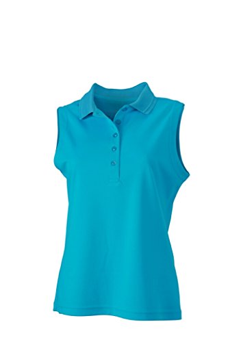 JAMES & NICHOLSON Funktionelles Polo für Freizeit und Sport (L, turquoise) von James & Nicholson