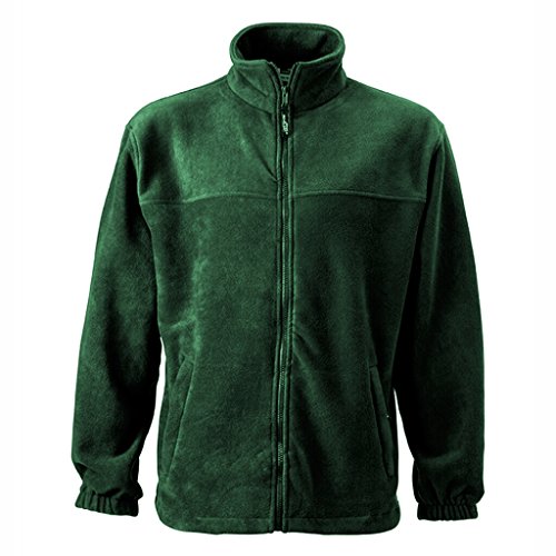 JAMES & NICHOLSON Jacke oder Sweatshirt in schwerer Fleece-Qualität XL,Dark-Green von James & Nicholson