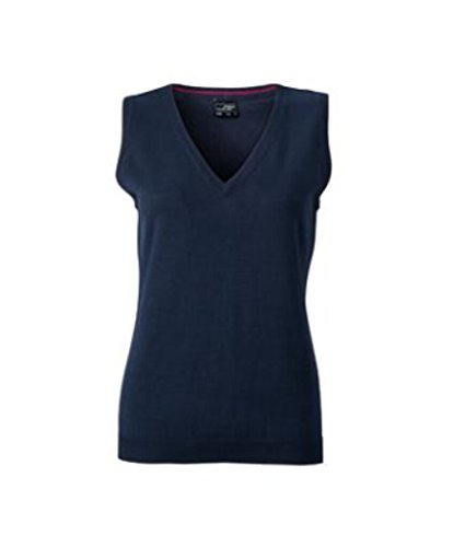 JAMES & NICHOLSON Klassischer Baumwoll-Pullunder S,Navy von James & Nicholson