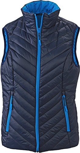 JAMES & NICHOLSON Leichte Wendeweste mit DuPont™ Sorona® Wattierung (XXL, navy/aqua) von James & Nicholson