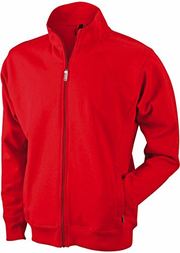 JAMES & NICHOLSON Sweat-Jacke aus formbeständiger Sweat-Qualität XL,Red von James & Nicholson