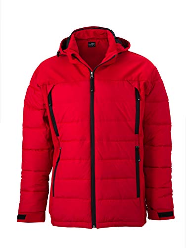 JAMES & NICHOLSON Thermojacke in attraktivem Materialmix (S, red) von James & Nicholson