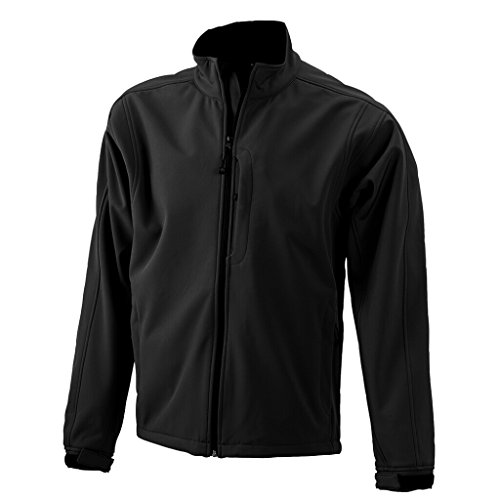 JAMES & NICHOLSON Trendige Jacke aus Softshell (4XL, black) von James & Nicholson