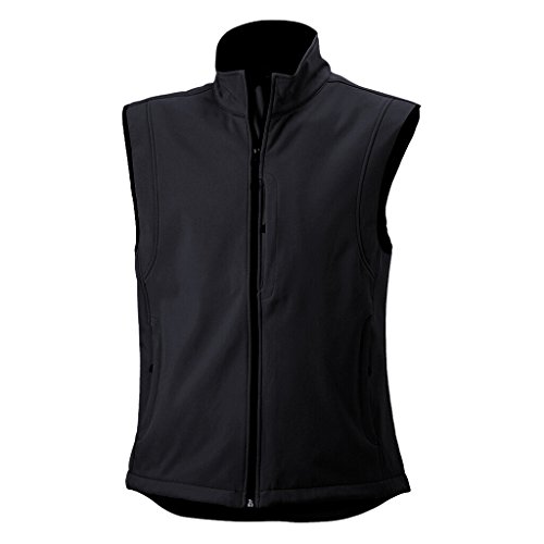 JAMES & NICHOLSON Trendige Weste aus Softshell (L, black) von James & Nicholson