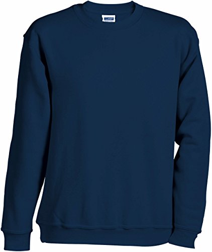JN-0.40 James+Nicholson Herren Sweatshirt (auch in Übergrößen - bis Größe 5XL), Navy , Gr. S S,Navy von James & Nicholson
