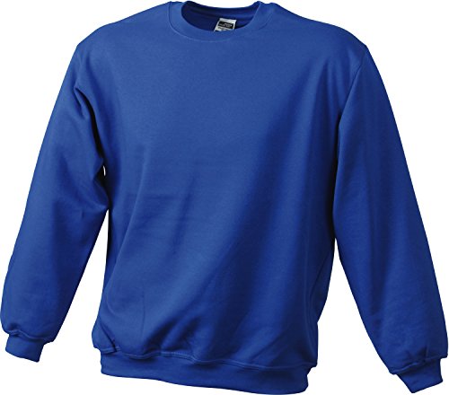 JN-0.40 James+Nicholson Herren Sweatshirt (auch in Übergrößen - bis Größe 5XL), Royal , Gr. 3XL 3XL,Royal von James & Nicholson