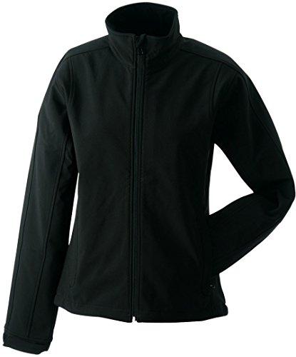 JN-1.37 James+Nicholson Damen Softshell Jacke wasserdicht, winddicht und atmungsaktiv, Black , Gr. XL von James & Nicholson