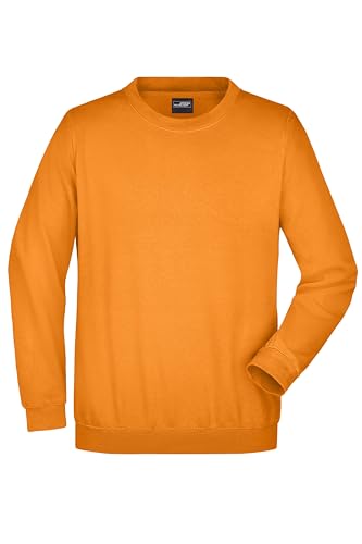 JN040 Round Sweat Heavy Sweatshirt Rundhals Pullover Übergröße, Farbe:ORANGE;Größen:L von James & Nicholson