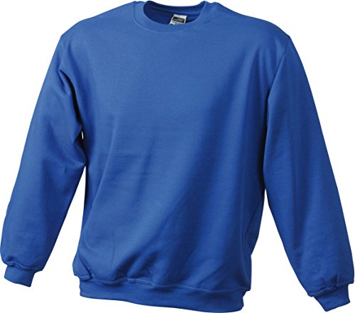 JN040 Round Sweat Heavy Sweatshirt Rundhals Pullover Übergröße, Farbe:Royal;Größen:4XL von James & Nicholson