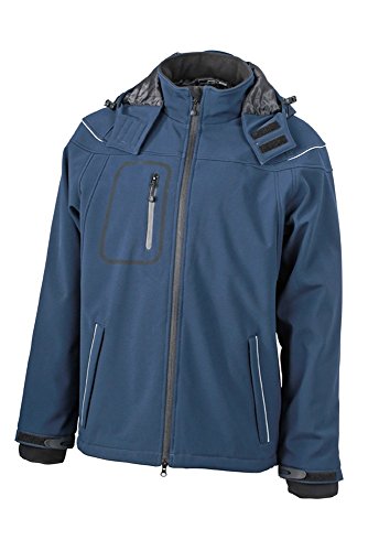 JN1000 Men's Winter Softshell Jacket Modische Winter Softshelljacke L,Navy von James & Nicholson