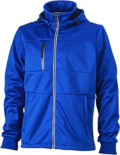 JN1078 Men's Maritime Jacket Junge Softshell Jacke mit modischen Details XXL,Nauticblue-Navy-White von James & Nicholson