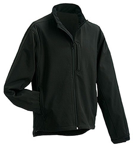 JN135 Men's Softshell Jacket Trendige Jacke aus Softshell, Größe:XXL;Farbe:Black von James & Nicholson