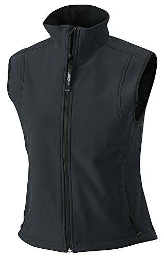 JN138 Ladies' Softshell Vest Trendige Weste aus Softshell, Größe:L;Farbe:Black von James & Nicholson