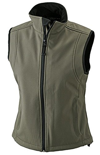 JN138 Ladies' Softshell Vest Trendige Weste aus Softshell, Größe:XXL;Farbe:Olive von James & Nicholson