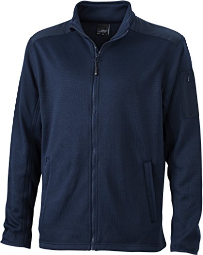 JN591 Men's Knitted Fleece Jacket Superweiche, warme Strickfleecejacke, Größe:XXL;Farbe:Navy-Navy von James & Nicholson