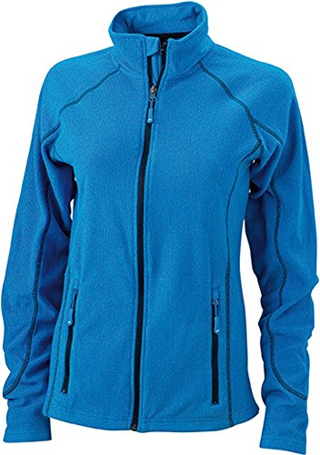 JN596 Ladies' Structure Fleece Jacket Leichte Outdoor-Fleecejacke, Größe:XXL;Farbe:green- darkgreen von James & Nicholson
