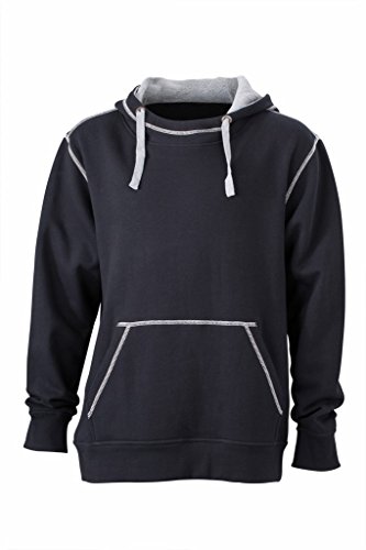 JN961 Men´s Lifestyle Hoody Sweatshirt Kapuze, Farbe:Off-White-Grey Heather;Größen:3XL von James & Nicholson