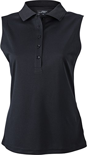 James+Nicholson Damen Polo Ärmellos JN575 Black XXL von James & Nicholson