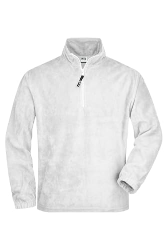 James & Nicholson Fleece Sweat - aus pflegeleichtem Anti-Pilling-Fleece für Damen und Herren | Farbe: White | Grösse: L von James & Nicholson