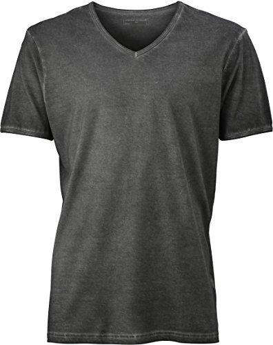 James+Nicholson Herren Trendiges T-Shirt Spray Print JN976 Graphite 3XL von James & Nicholson