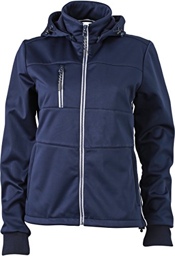 James+Nicholson Ladies Softshelljacke maritim JN1077 M,Navy/Navy/White von James & Nicholson