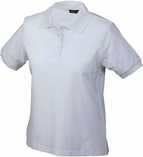 James + Nicholson Klassisches Ladies Poloshirt JN 071 Gr. Medium, weiß - weiß von James & Nicholson